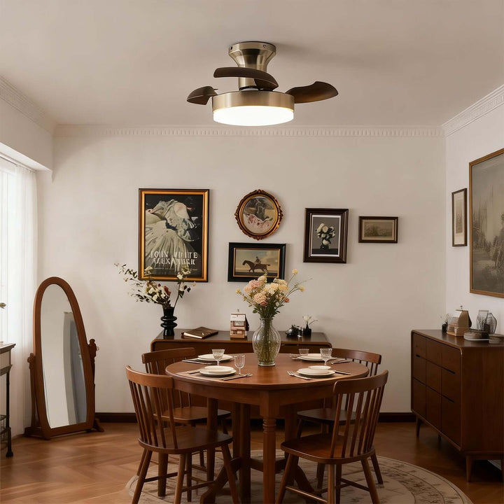 Pryva Ceiling Fan Light | Modern French ABS Dining Light