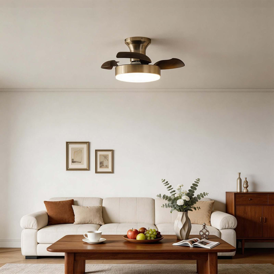 Pryva Ceiling Fan Light | Modern French ABS Dining Light