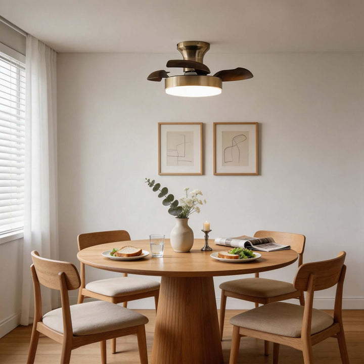 Pryva Ceiling Fan Light | Modern French ABS Dining Light