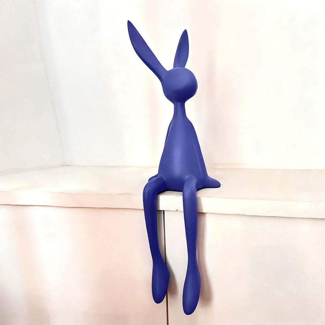 Rabbit Resin Sculpture – Creative Cartoon Rabbit Desktop Ornament