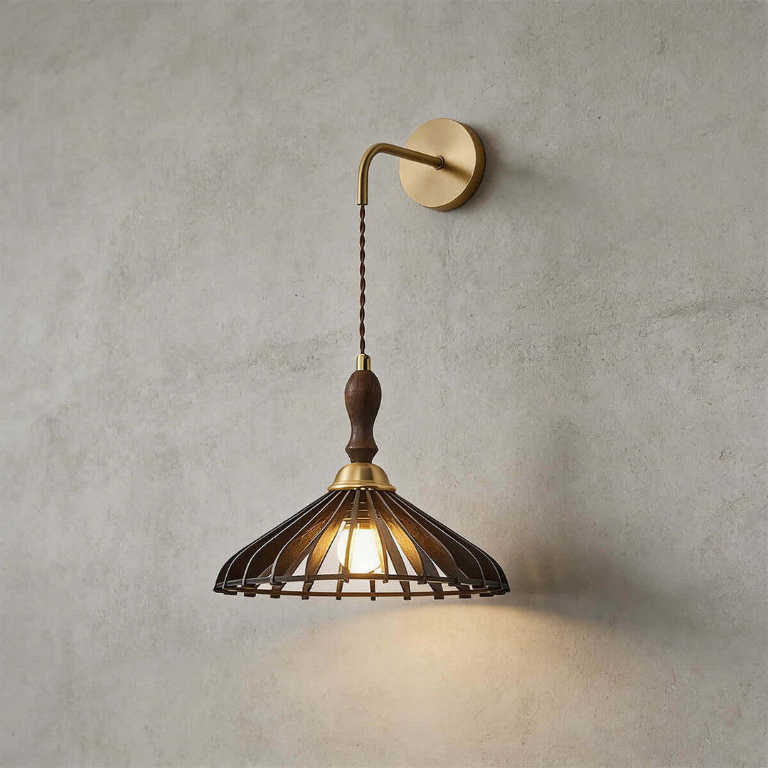 Qarelo Wall Light - Modern French Umbrella Wood Hallway
