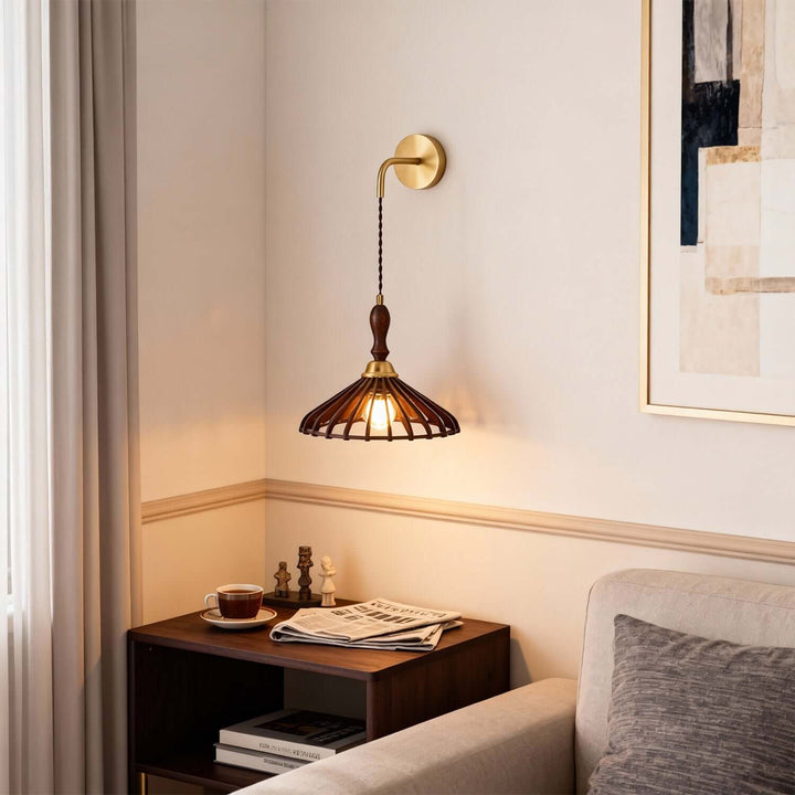 Qarelo Wall Light - Modern French Umbrella Wood Hallway