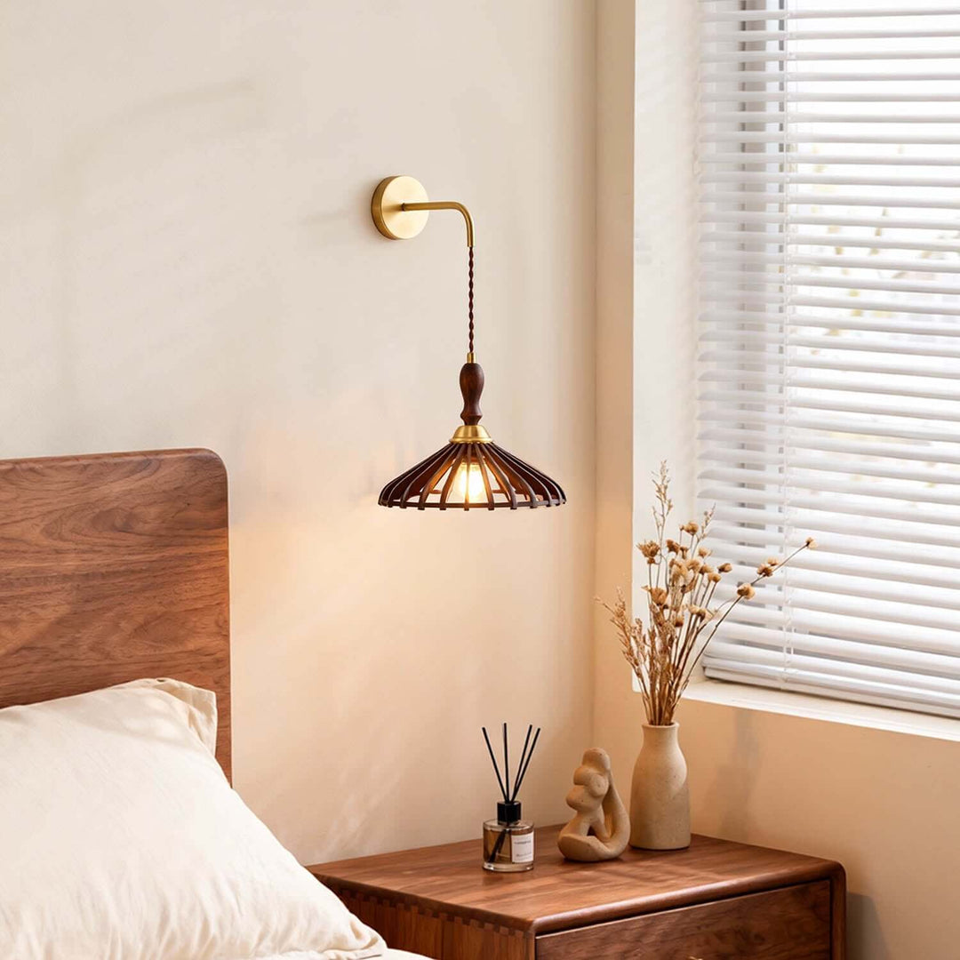 Qarelo Wall Light - Modern French Umbrella Wood Hallway