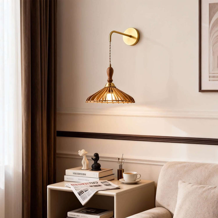 Qarelo Wall Light - Modern French Umbrella Wood Hallway