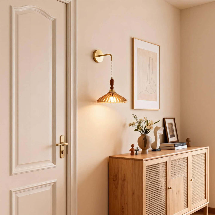 Qarelo Wall Light - Modern French Umbrella Wood Hallway