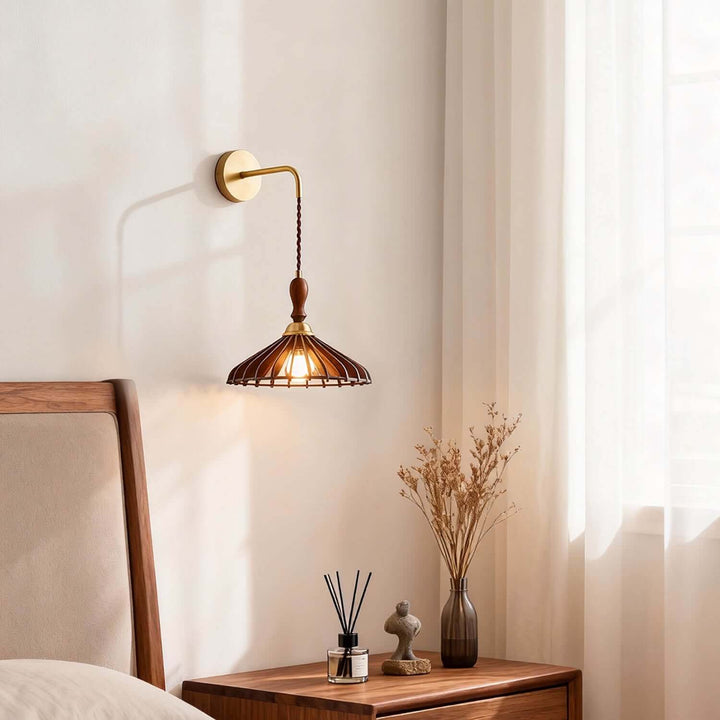 Qarelo Wall Light - Modern French Umbrella Wood Hallway