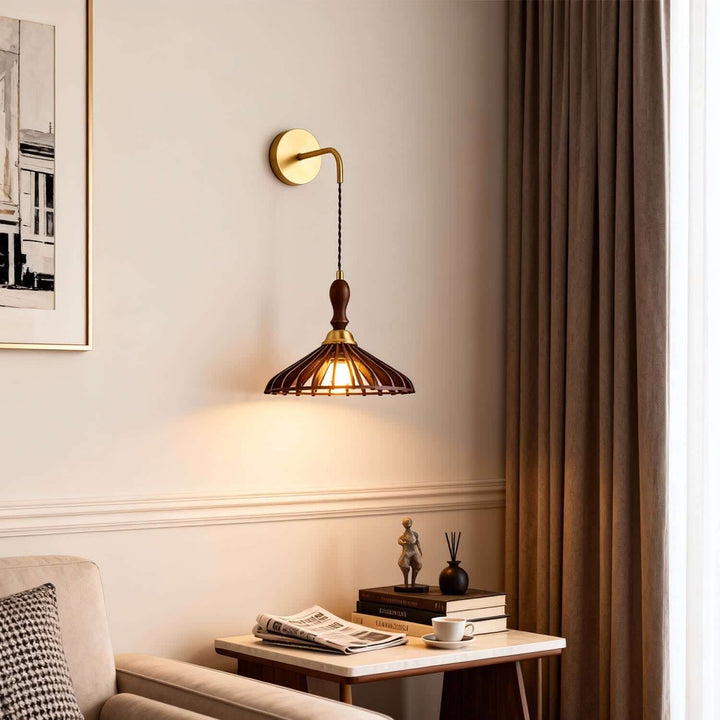 Qarelo Wall Light - Modern French Umbrella Wood Hallway