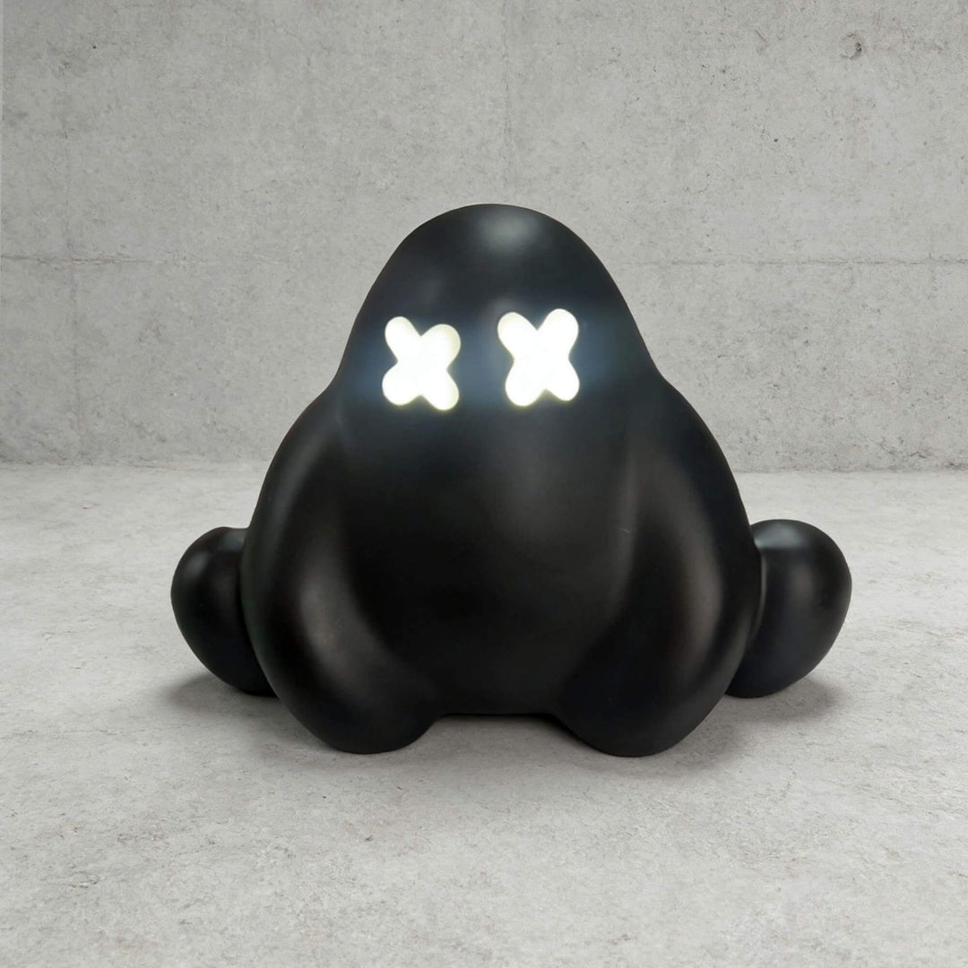 Qembo Black Sculpture Table Lamp – Bedroom Bedside Lamp