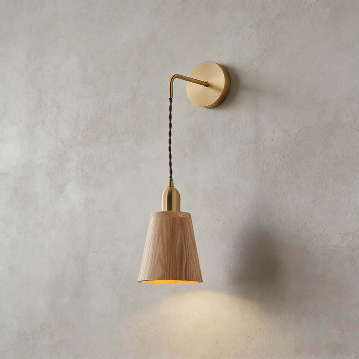 Qivora Wall Light - Modern Minimal Wood Bedside Decor