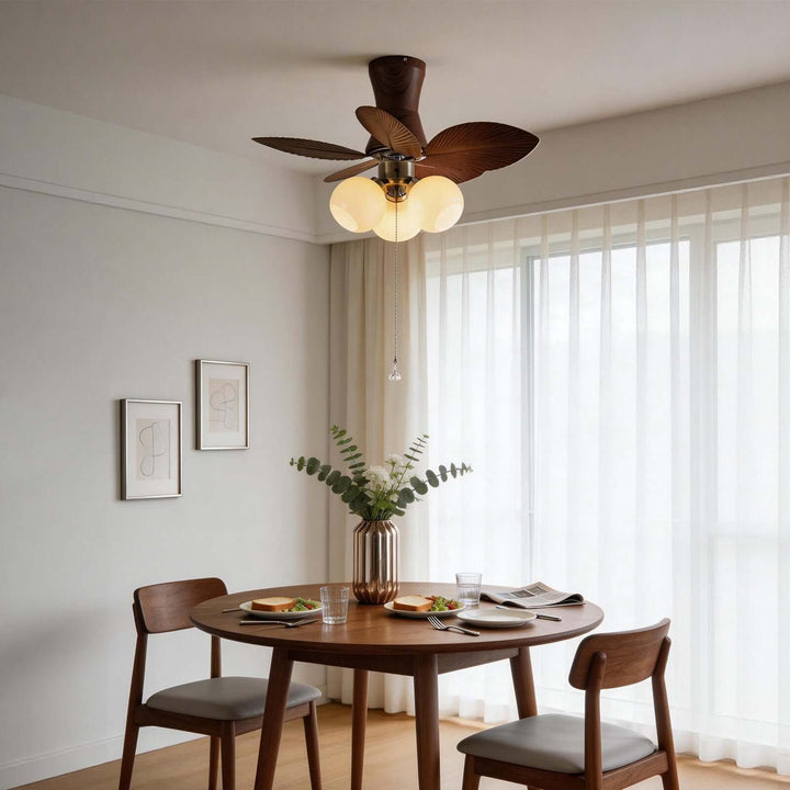 Quorth Ceiling Fan Light - Vintage ABS Banana Leaf Light