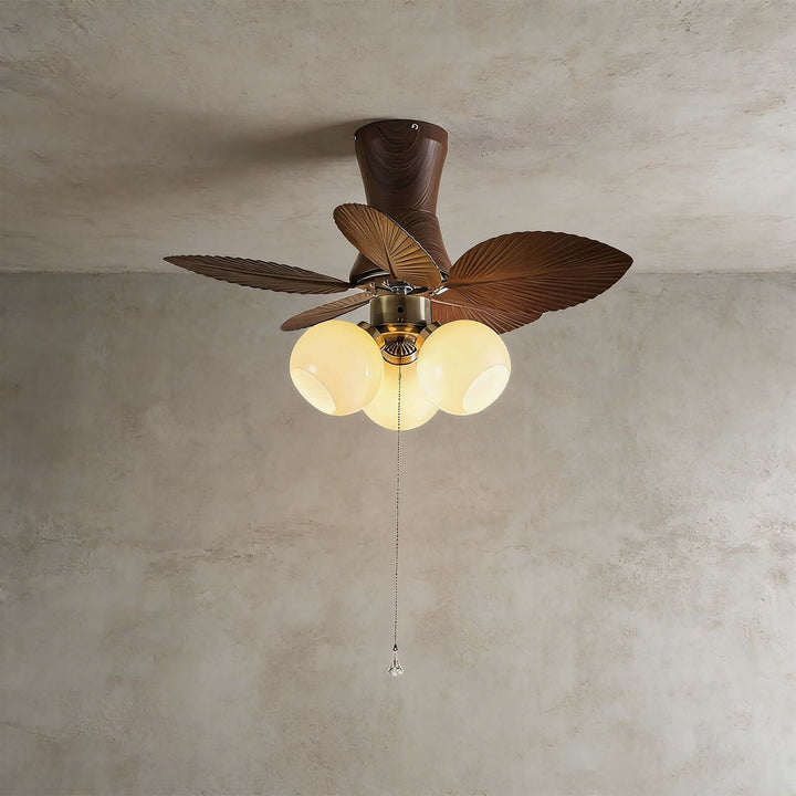 Quorth Ceiling Fan Light - Vintage ABS Banana Leaf Light