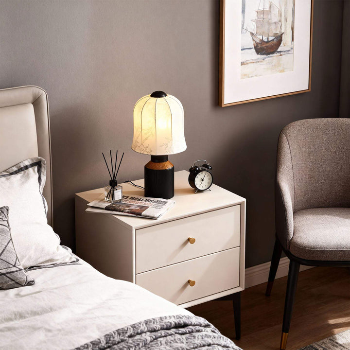 Ralevo Table Lamp - Vintage French Fabric Bedside Light