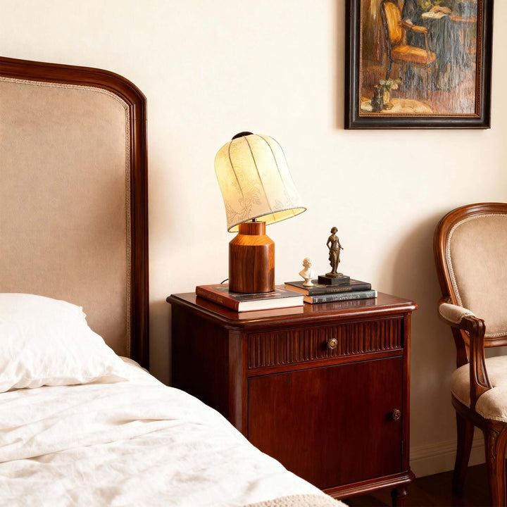 Ralevo Table Lamp - Vintage French Fabric Bedside Light