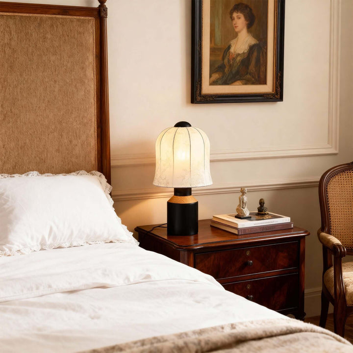Ralevo Table Lamp - Vintage French Fabric Bedside Light
