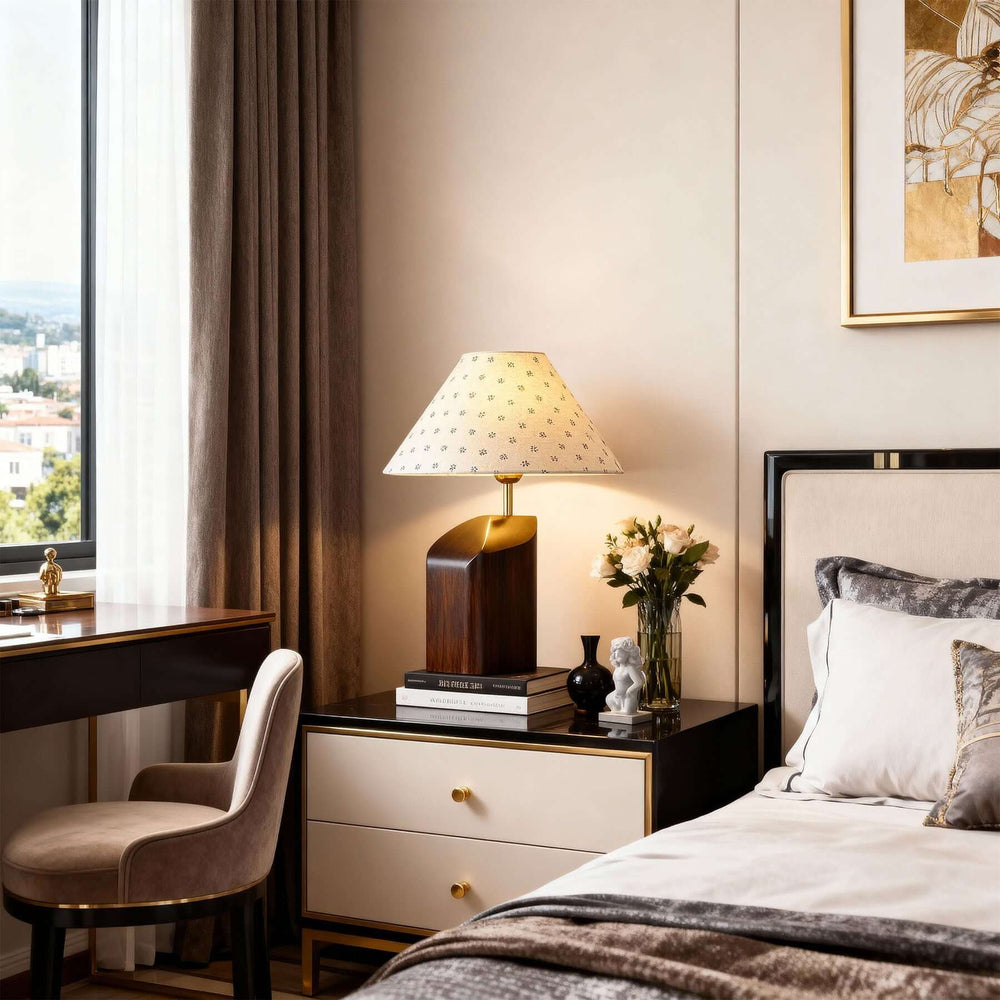 Ravien Table Lamp – Modern Fabric Bedside Table Light