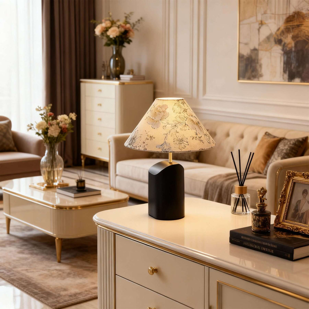 Ravien Table Lamp – Modern Fabric Bedside Table Light
