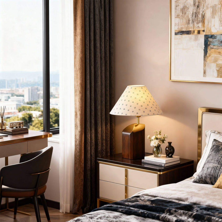 Ravien Table Lamp – Modern Fabric Bedside Table Light