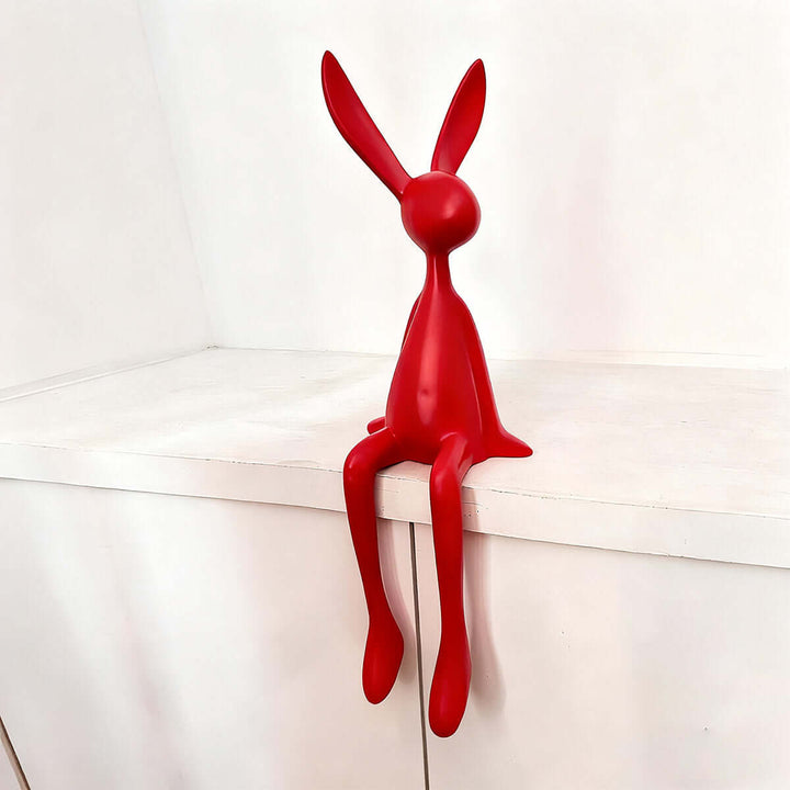 Rabbit Resin Sculpture – Creative Cartoon Rabbit Desktop Ornament