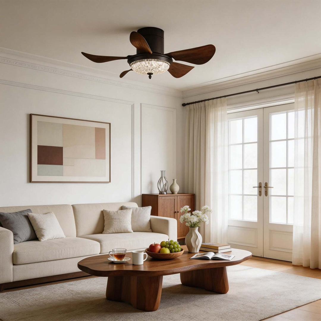Kravos Ceiling Fan Light - French Vintage ABS Living Room