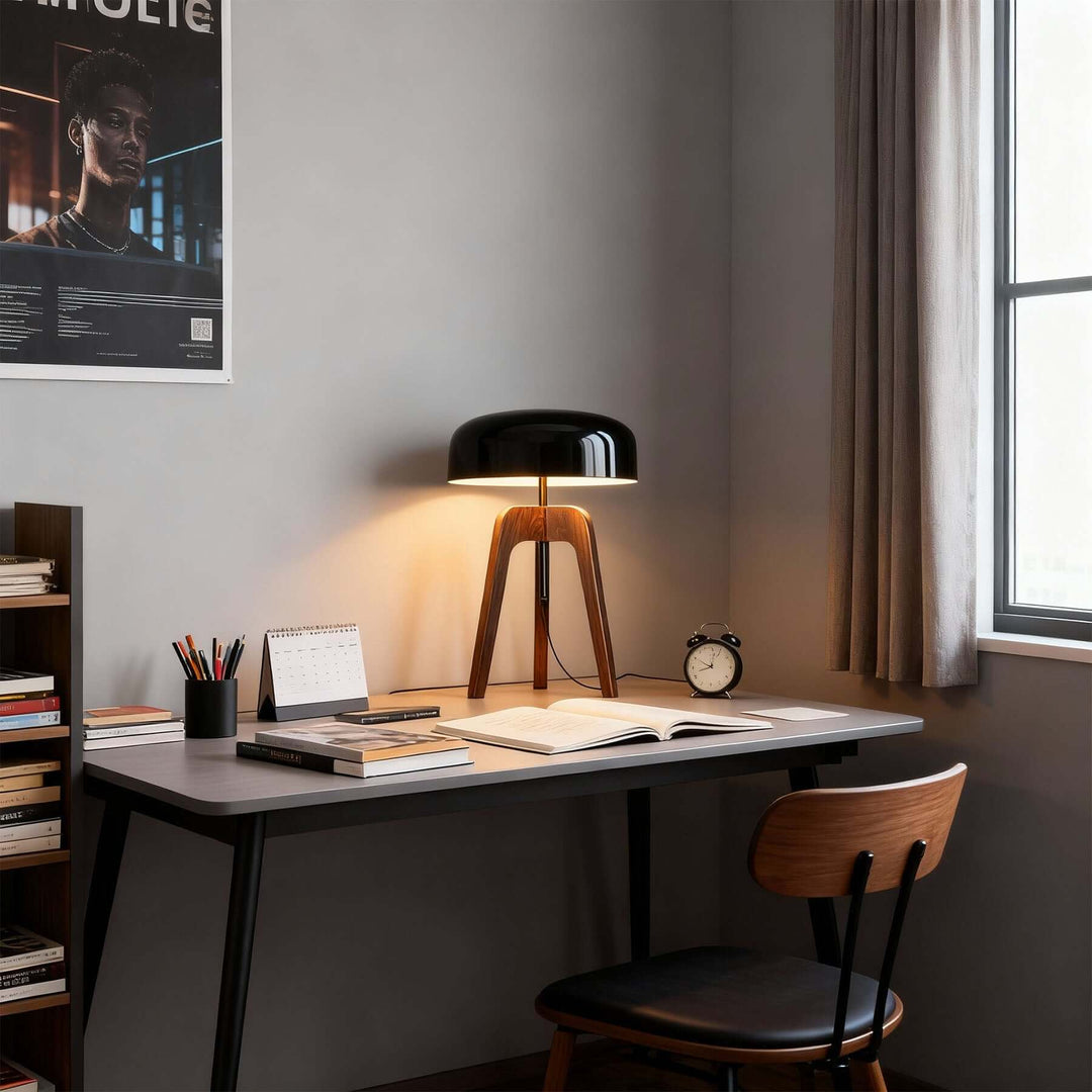 Rynae Table Lamp – Nordic Modern Solid Wood Study Light