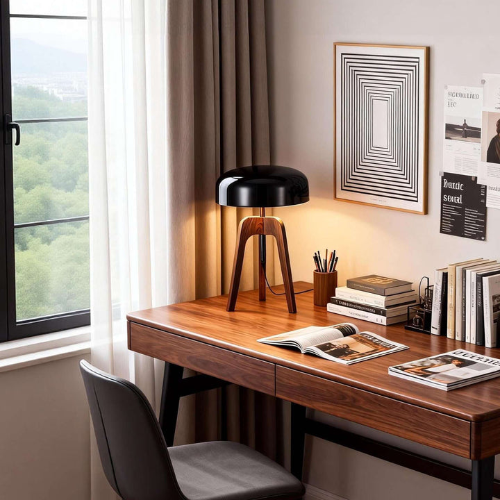 Rynae Table Lamp – Nordic Modern Solid Wood Study Light