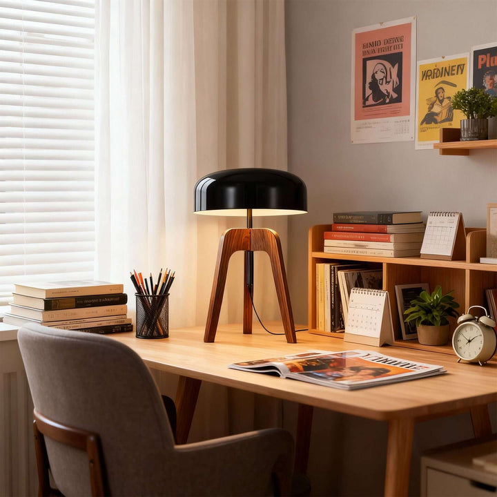 Rynae Table Lamp – Nordic Modern Solid Wood Study Light