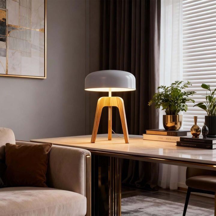 Rynae Table Lamp – Nordic Modern Solid Wood Study Light