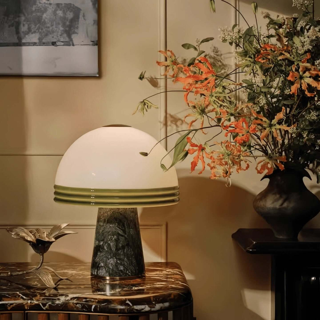 Sariva Table Light – Nordic Minimalist Marble Mushroom Lamp