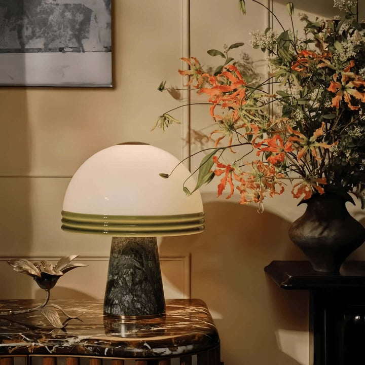 Sariva Table Light – Nordic Minimalist Marble Mushroom Lamp