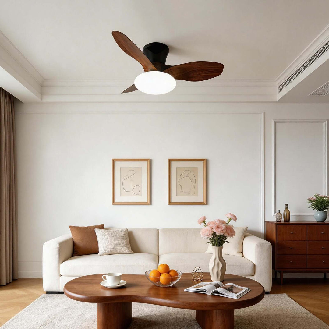Skelo Ceiling Fan Light A - Minimalist ABS Dining Light