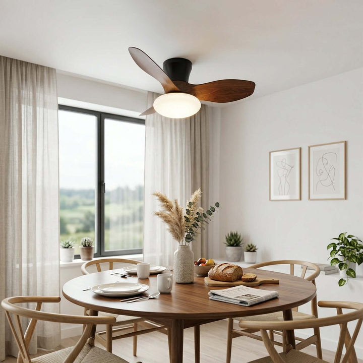Skelo Ceiling Fan Light A - Minimalist ABS Dining Light