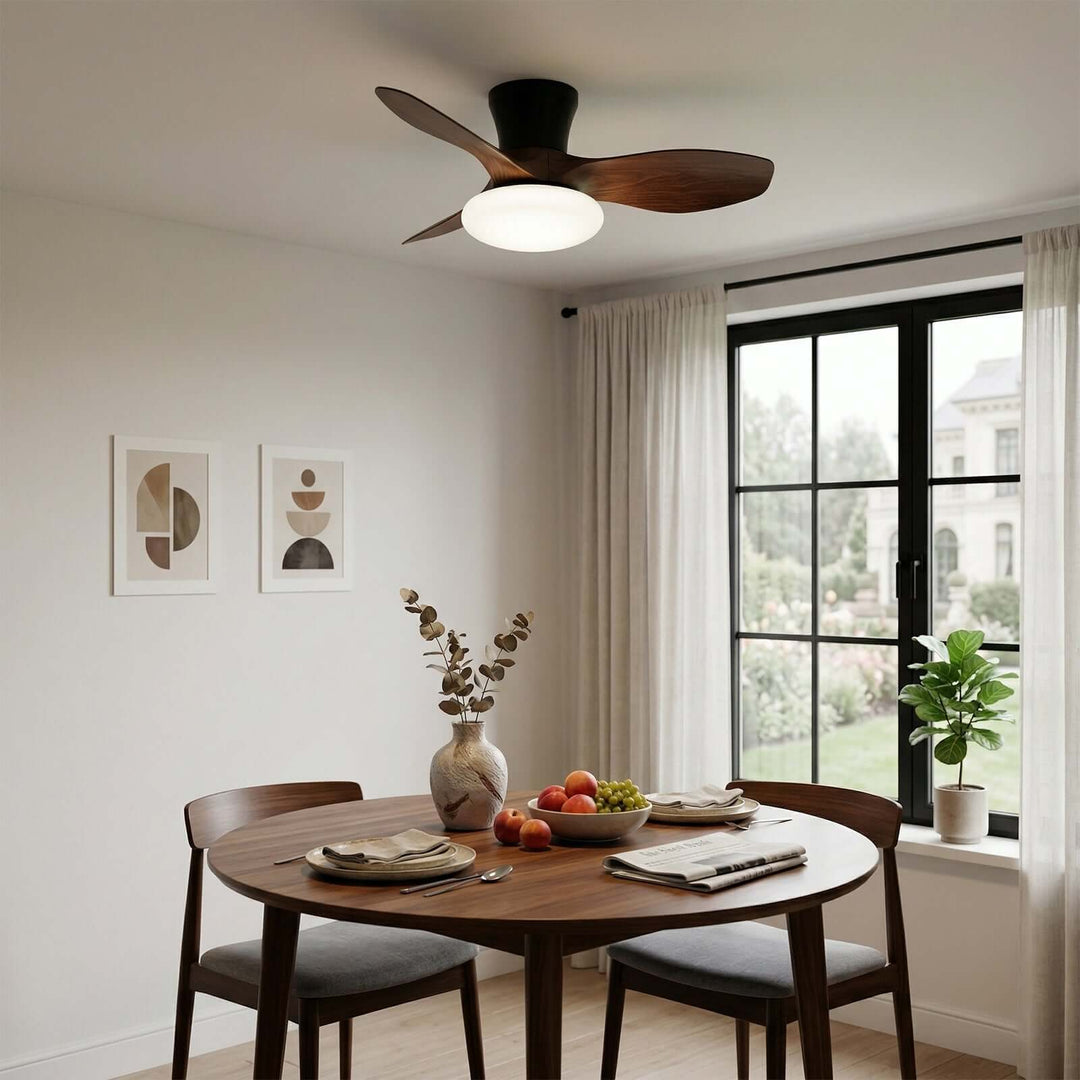 Skelo Ceiling Fan Light A - Minimalist ABS Dining Light