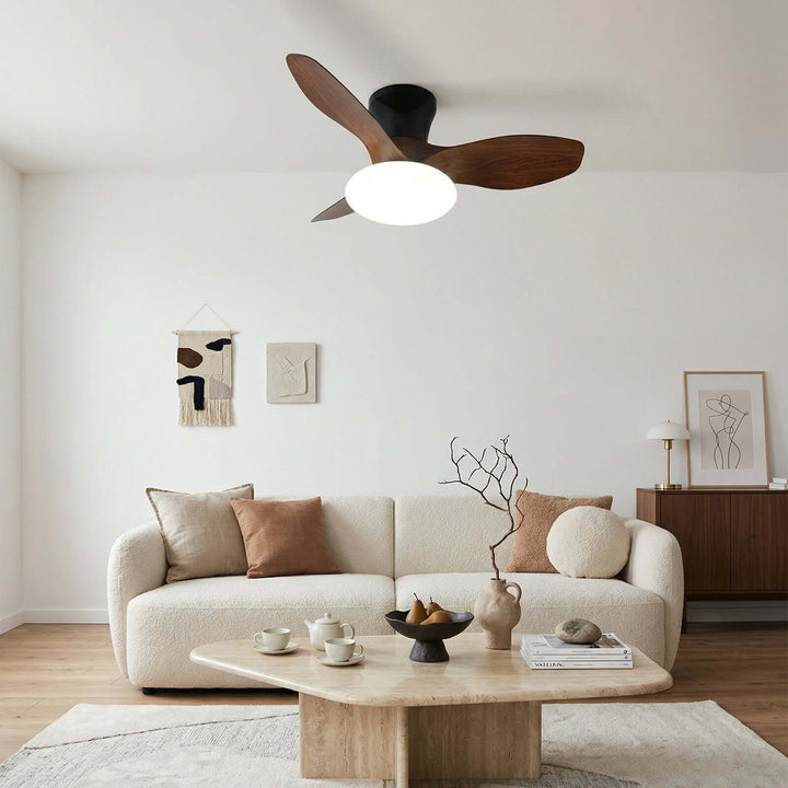 Skelo Ceiling Fan Light A - Minimalist ABS Dining Light