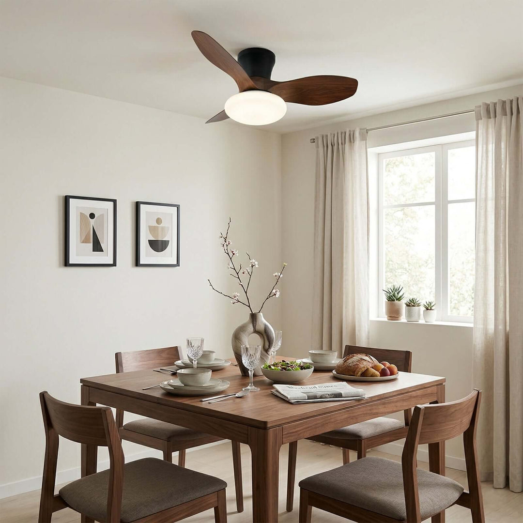 Skelo Ceiling Fan Light A - Minimalist ABS Dining Light