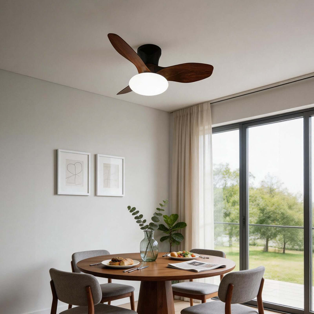 Skelo Ceiling Fan Light A - Minimalist ABS Dining Light
