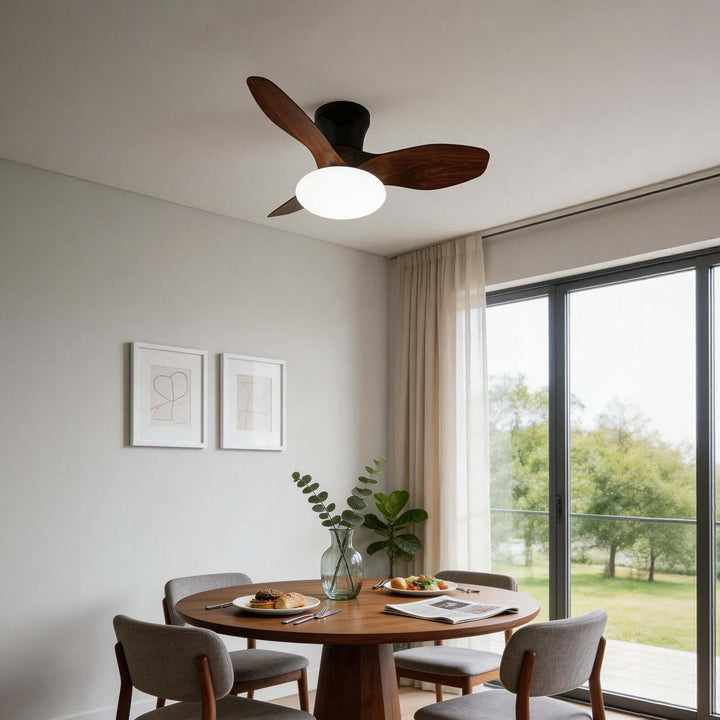 Skelo Ceiling Fan Light A - Minimalist ABS Dining Light