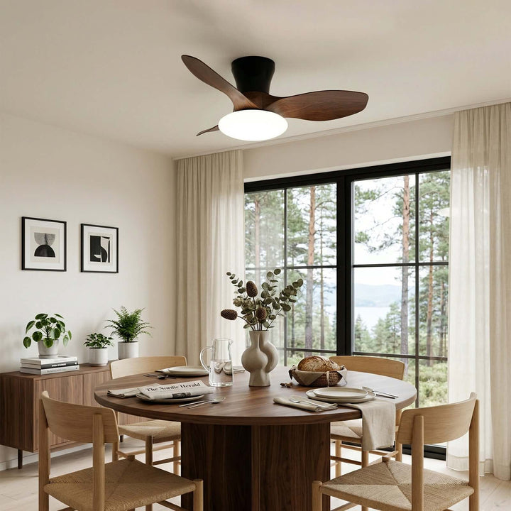 Skelo Ceiling Fan Light A - Minimalist ABS Dining Light