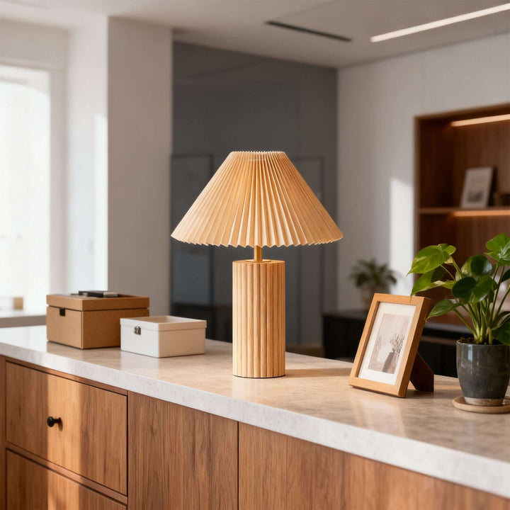 Solvi Table Lamp – Wabi-sabi Fabric Bedside Lamp