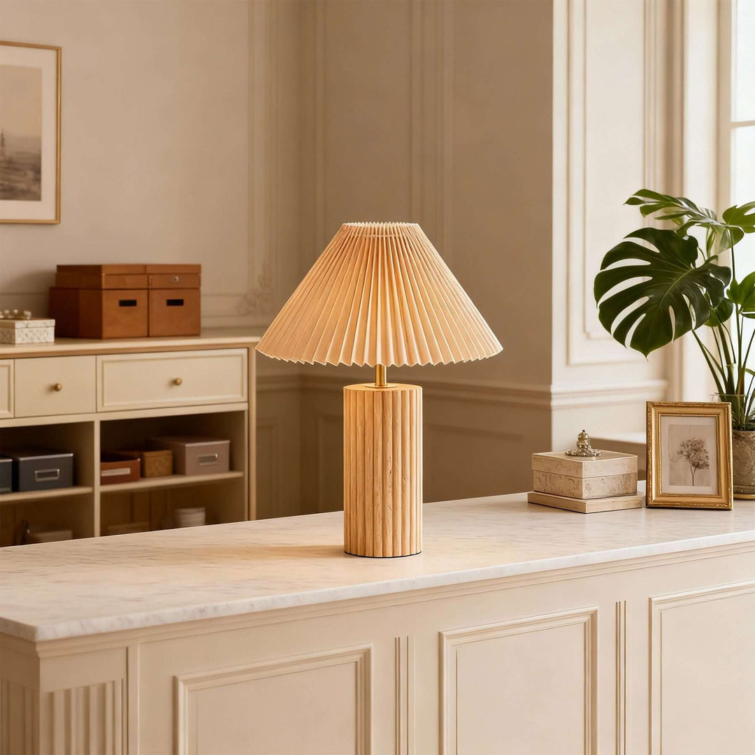 Solvi Table Lamp – Wabi-sabi Fabric Bedside Lamp