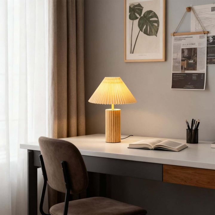 Solvi Table Lamp – Wabi-sabi Fabric Bedside Lamp