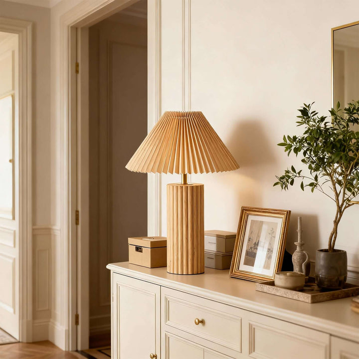 Solvi Table Lamp – Wabi-sabi Fabric Bedside Lamp