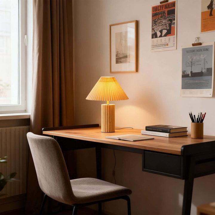 Solvi Table Lamp – Wabi-sabi Fabric Bedside Lamp