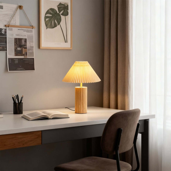 Solvi Table Lamp – Wabi-sabi Fabric Bedside Lamp