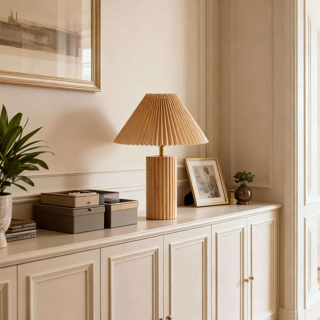 Solvi Table Lamp – Wabi-sabi Fabric Bedside Lamp