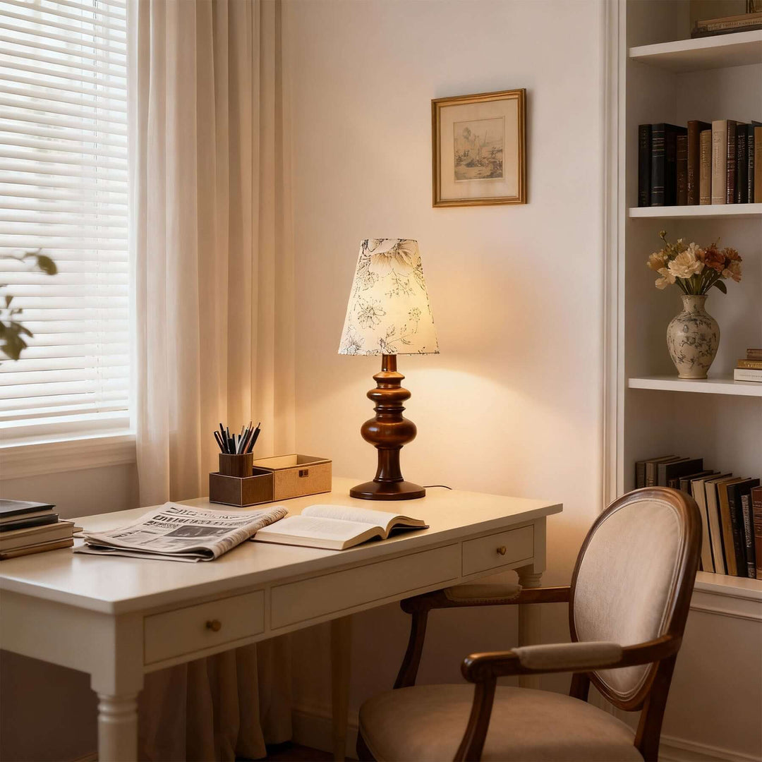 Soveli Table Lamp – Vintage French Country Fabric Light