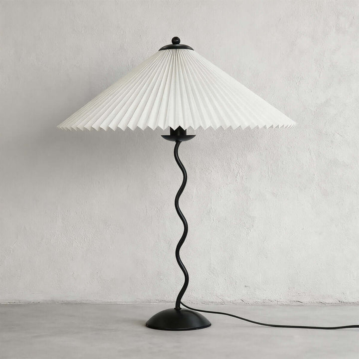 Squiggle Table Lamp | Nordic Retro Pleated Fabric Decorative Lamp