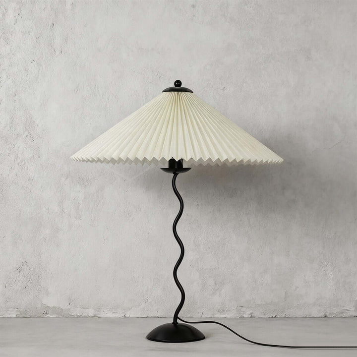 Squiggle Table Lamp | Nordic Retro Pleated Fabric Decorative Lamp