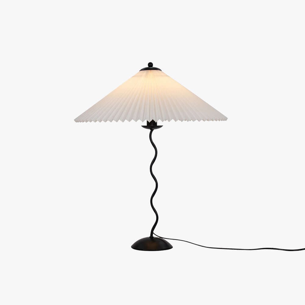 Squiggle Table Lamp | Nordic Retro Pleated Fabric Decorative Lamp
