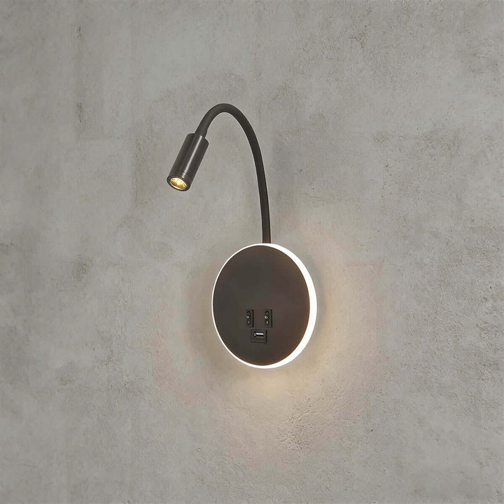 Syklo Round Wall Light – Modern Statement Bedside Ambiance