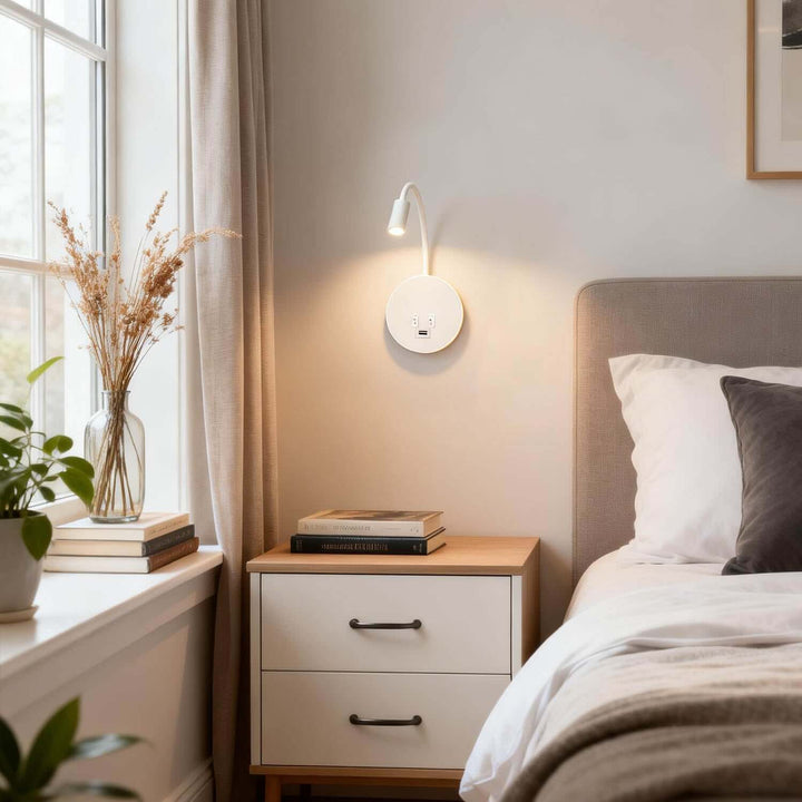 Syklo Round Wall Light – Modern Statement Bedside Ambiance